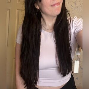 NWT aritzia halo pink babaton contour crew t shirt